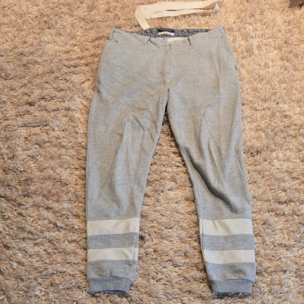 Unisex Gray Joggers with Striped Accents